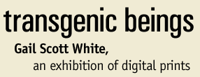 Transgenic Beings, Gail Scott White, an exhibition of digital prints